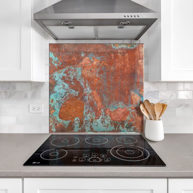 Oxidized Copper Kitchen Glass Splashback Heat Resistant 6mm Toughened oxidized-copper-kitchen-glass-splashback-heat-resistant-6mm-toughened